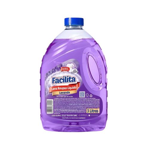 FACILITA LAVA ROUPAS LIQUIDO LAVANDA 3L - AUDAX