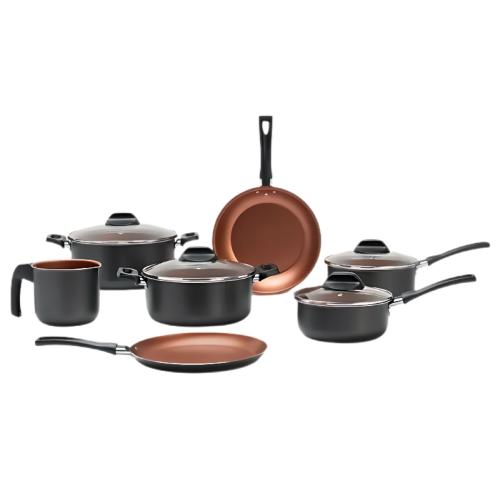 CONJUNTO PANELAS 7PCS - TOPAZIO-CZR - COM PRO-FLON - BRINOX
